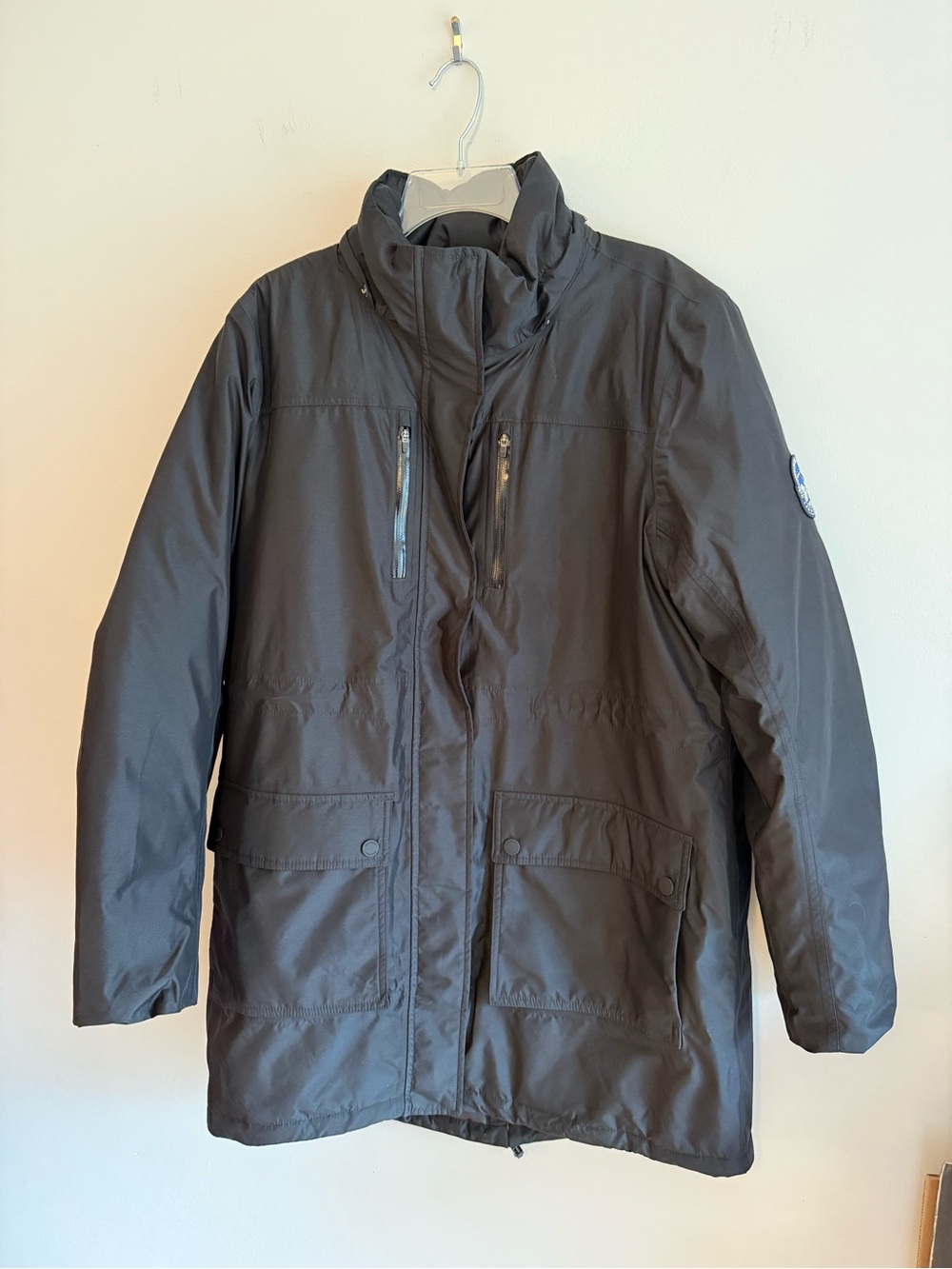 Lands’ End Women’s L Tall 14-16 Black 600 Fill HyperDRY Down Parka NWT - Picture 2 of 8